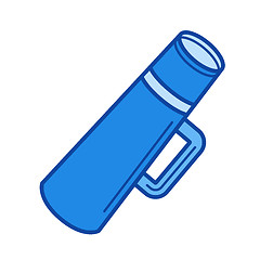 Image showing Thermos flask line icon.
