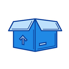 Image showing Delivery box line icon.