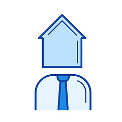 Image showing Real estate agent line icon.