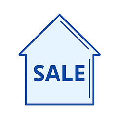 Image showing House for sale line icon.