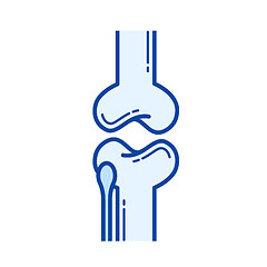 Image showing Knee joint line icon.