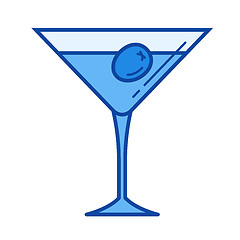 Image showing Martini glass line icon.