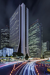 Image showing Modern architecture. Modern steel and glass skyscrapers in Tokyo.