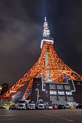 Image showing Famous Tokyo Tower at night. Minato, Tokyo