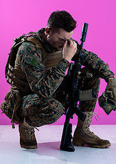 Image showing soldier with problems