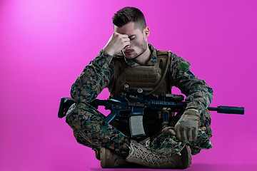 Image showing soldier with problems