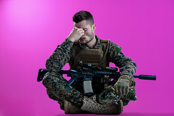 Image showing soldier with problems