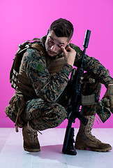 Image showing soldier with problems