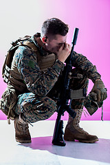 Image showing soldier with problems