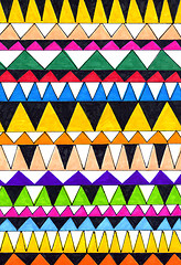 Image showing Abstract colorful triangles pattern