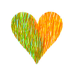 Image showing Abstract bright colorful heart on white