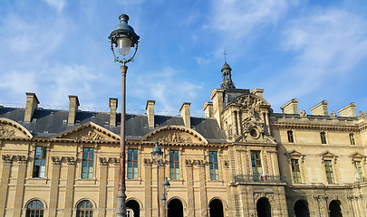 Image showing Facade of the royal Louvre palace