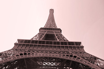 Image showing Bottom view on Eiffel Tower