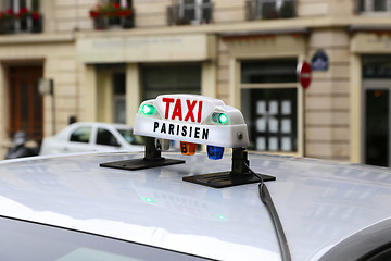 Image showing Sign of Parisian taxi 