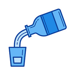 Image showing Medical syrup line icon.