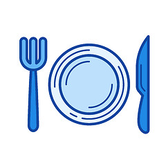 Image showing Restaurant line icon.