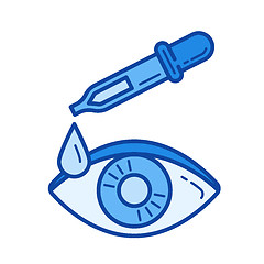 Image showing Eye dropper line icon.