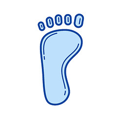 Image showing Foot line icon.