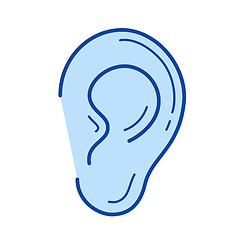 Image showing Ear line icon.