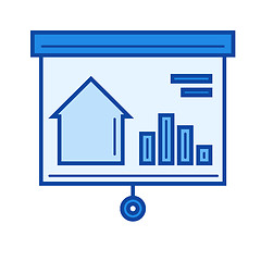 Image showing Real estate market line icon.