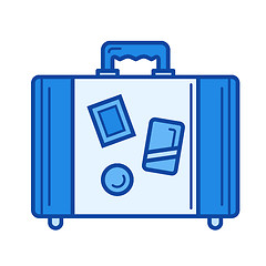Image showing Travel luggage line icon.