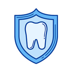 Image showing Cavity protection line icon.