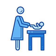 Image showing Swaddling line icon.