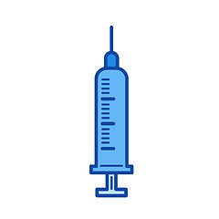 Image showing Syringe line icon.