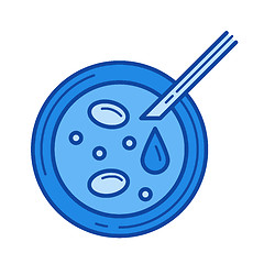 Image showing Petri dish line icon.