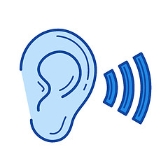 Image showing Hearing line icon.