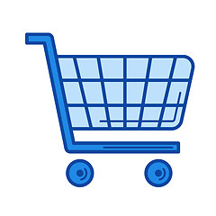 Image showing Shopping cart line icon.