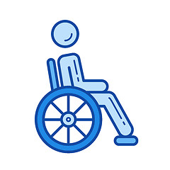 Image showing Handicap line icon.