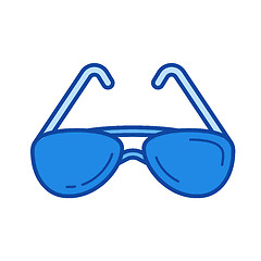 Image showing Sunglasses line icon.