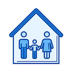 Image showing Family house line icon.