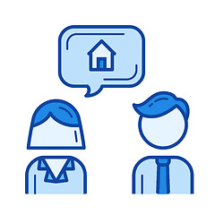 Image showing Mortgage broker line icon.