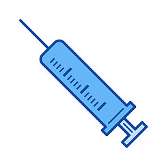 Image showing Syringe line icon.