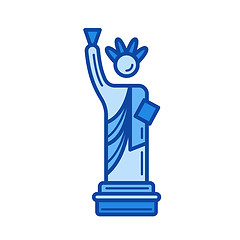 Image showing Liberty statue line icon.