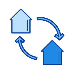 Image showing House exchange line icon.