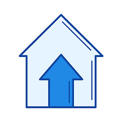 Image showing Real estate price line icon.