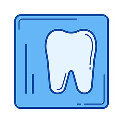 Image showing Dental x-ray line icon.