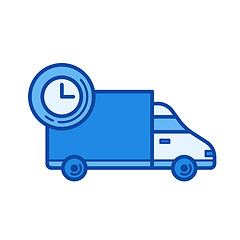 Image showing Fast delivery line icon.