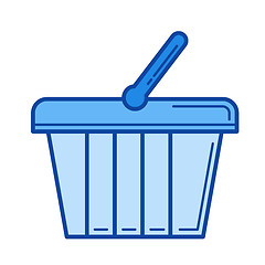 Image showing Shopping basket line icon.