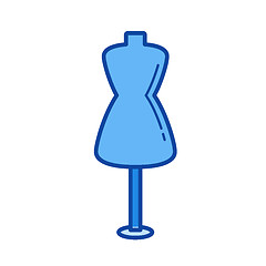 Image showing Sewing mannequin line icon.