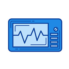 Image showing Cardio monitor line icon.