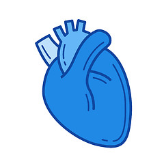 Image showing Human heart line icon.