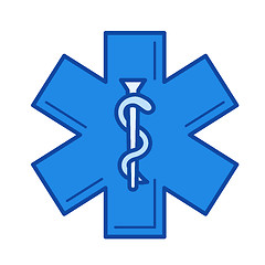 Image showing Health care symbol line icon.