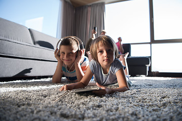 Image showing couple spending time with kids