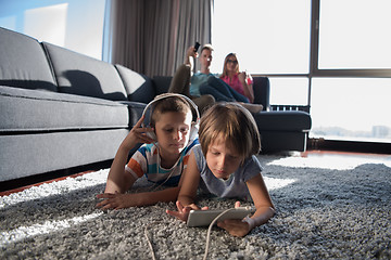 Image showing couple spending time with kids