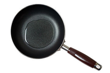 Image showing Frying pan with cooking oil