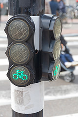 Image showing Green Light for Bicycles